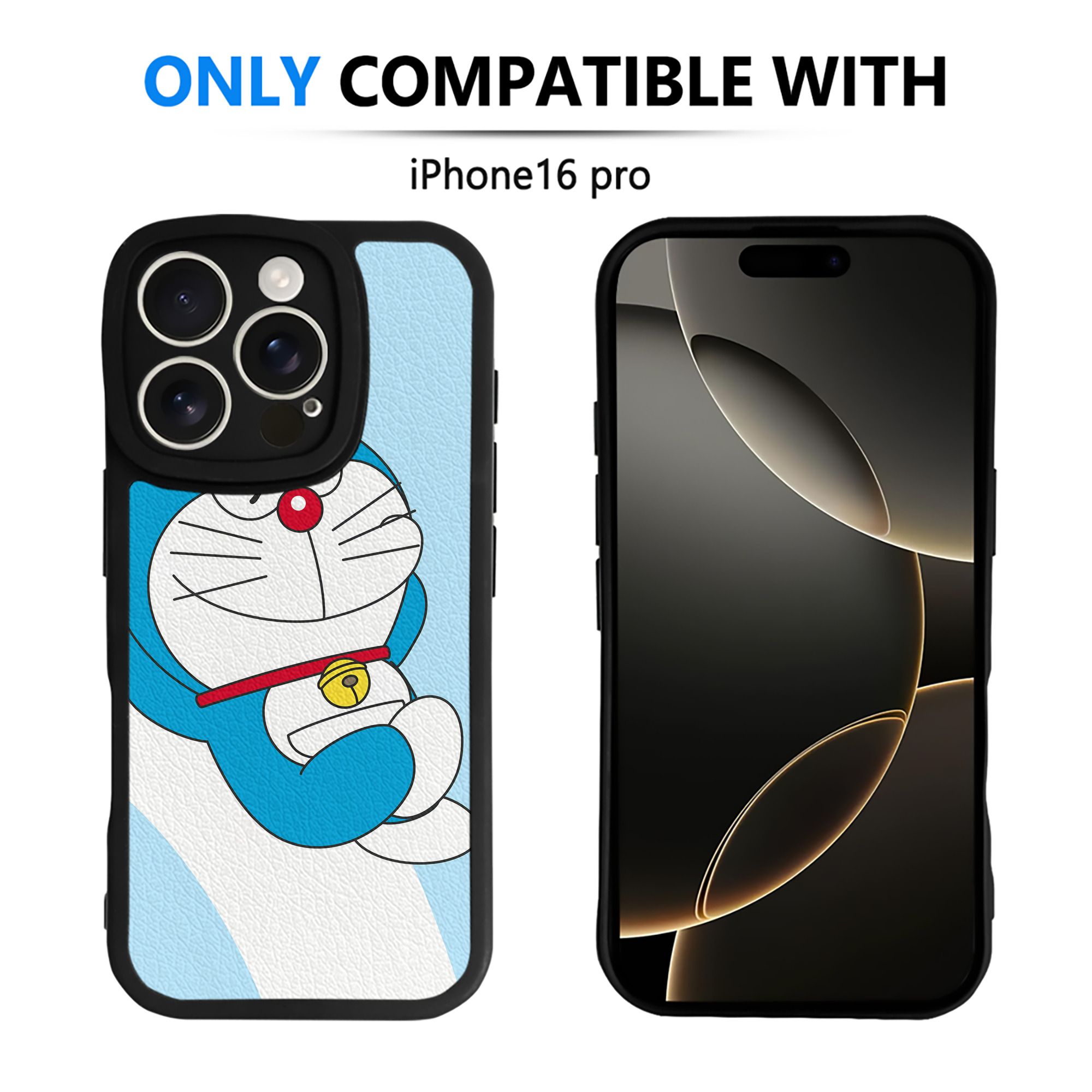 （画像用） ドラえもん Doraemon 【iPhone 16シリーズ対応】シリコンスマホケース（レザー調） 材質：シリコン